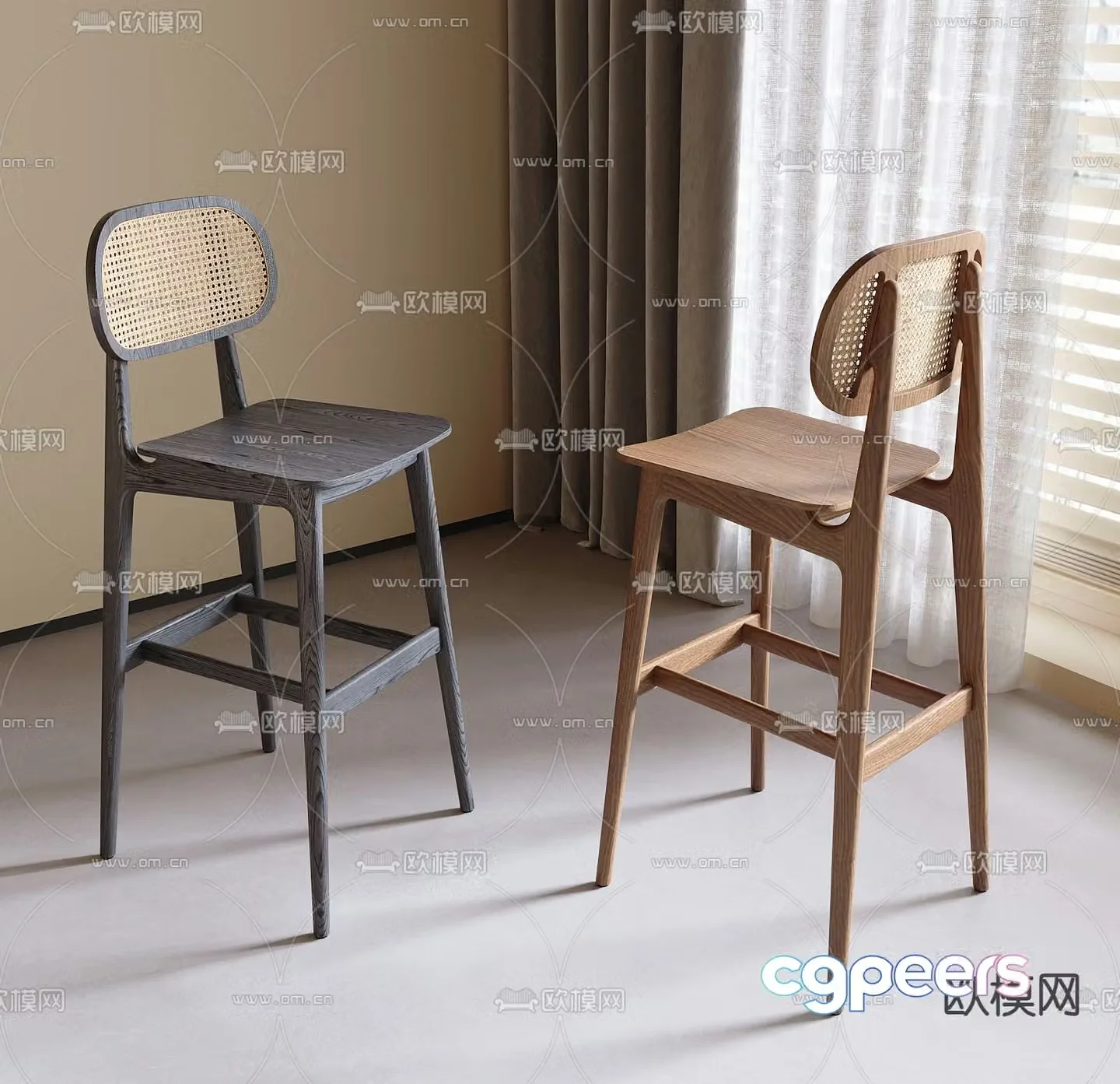 bar stool bar stool high stool 3d model
