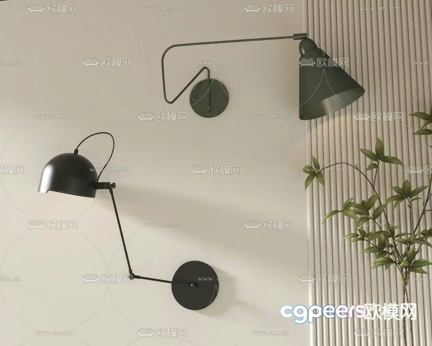 Rocker wall light 3d model
