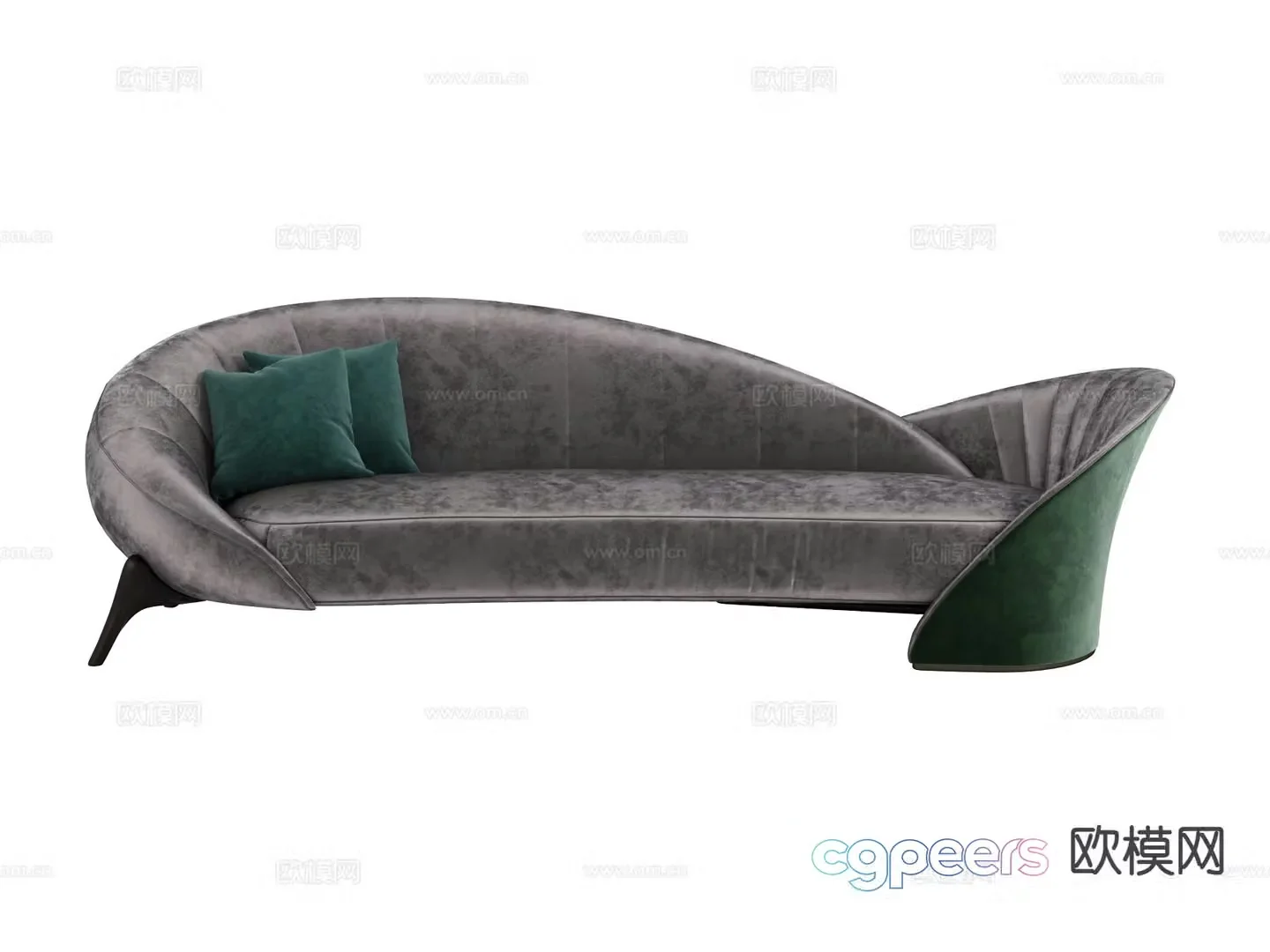 visionnaire multi-person sofa 3d model