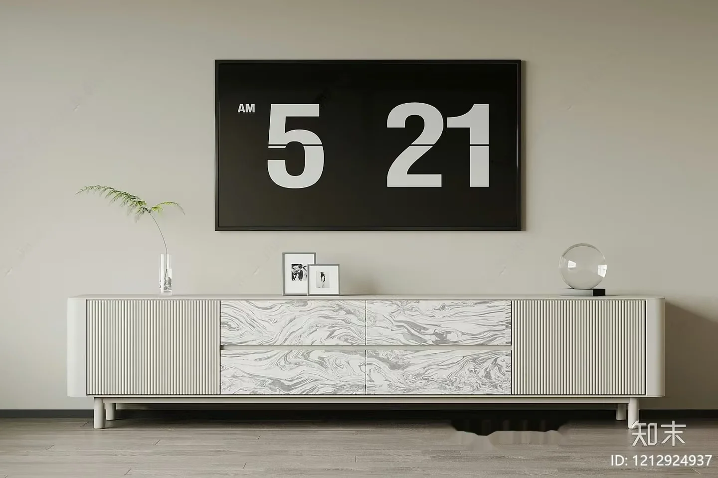 Modern Minimalist Tv Stand 3D Model – 17205 – VRAY Render