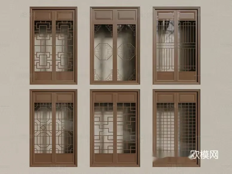 Brown Doors 3D Model – 8718 – CORONA Render