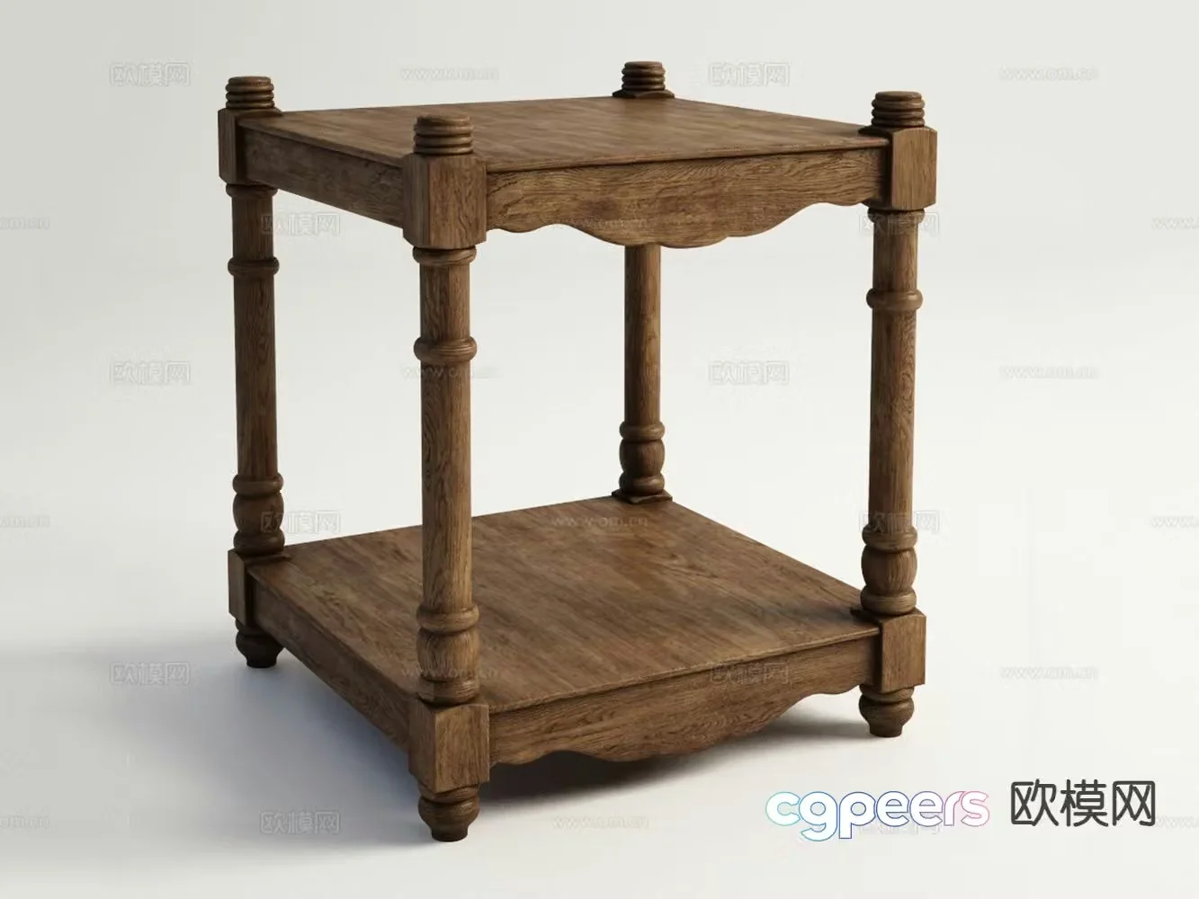American corner table side table table table 3d model