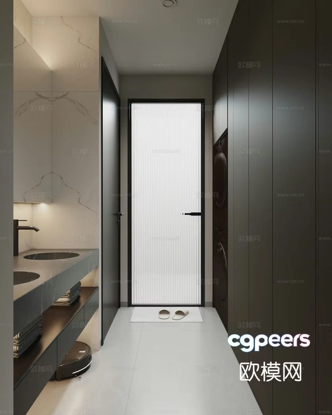 Modern bathroom Minimalist bathroom Italian bathroom 3D model