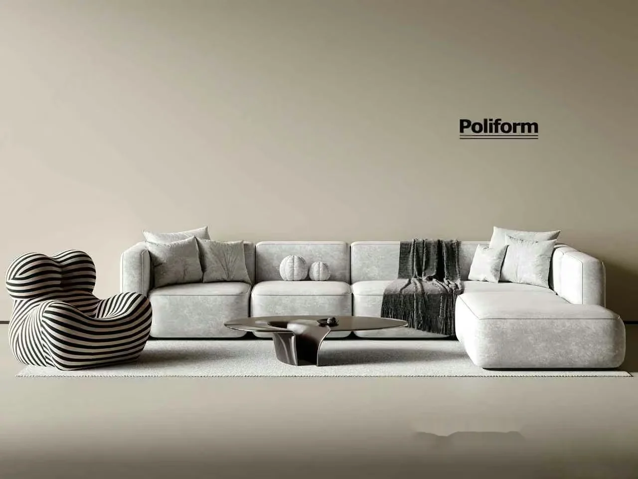 Modern Living Room 3D Model – 16409 – VRAY Render