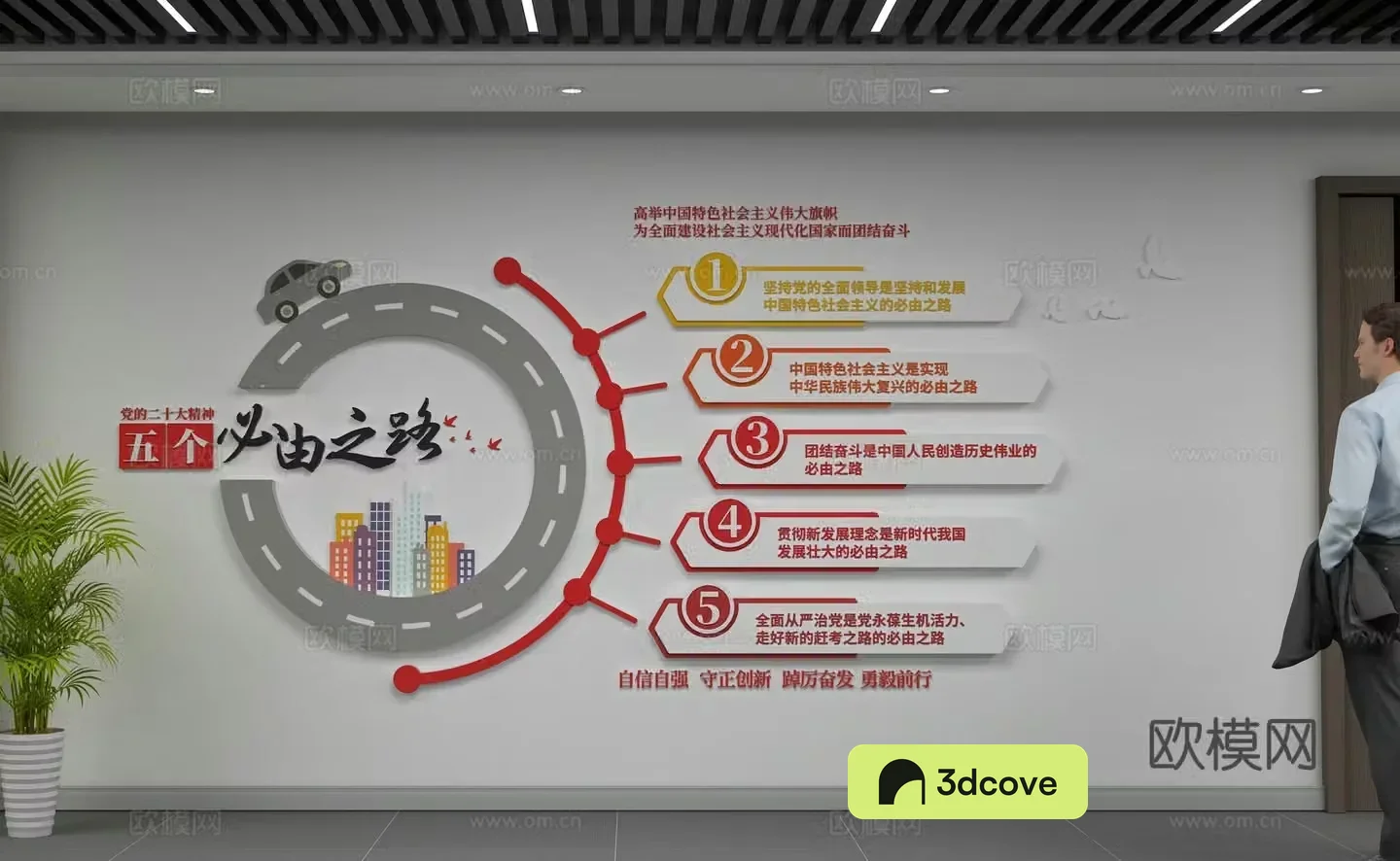 Corporate wall promotional wall image wall cultural wall