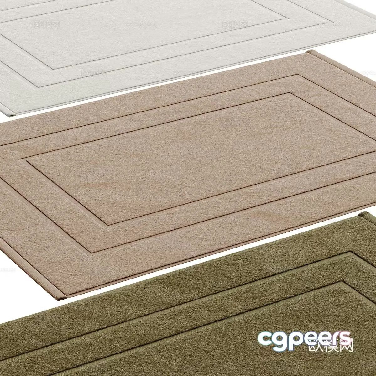 New Chinese carpet bath blanket 3d model