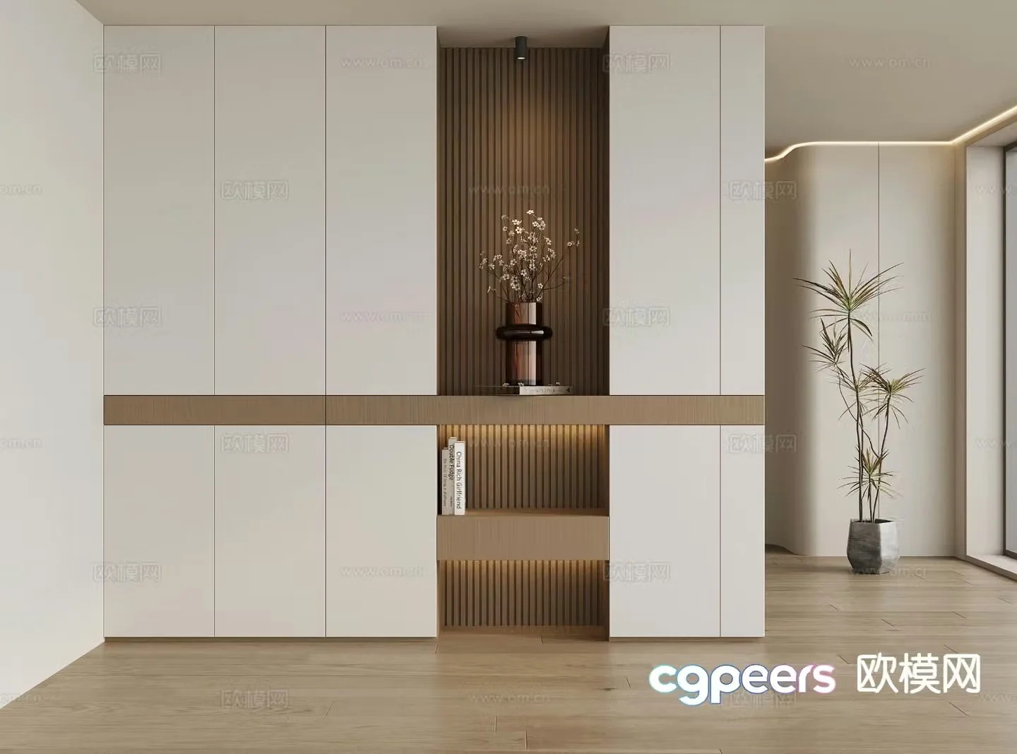 Modern entrance shoe cabinet custom shoe cabinet 3d model