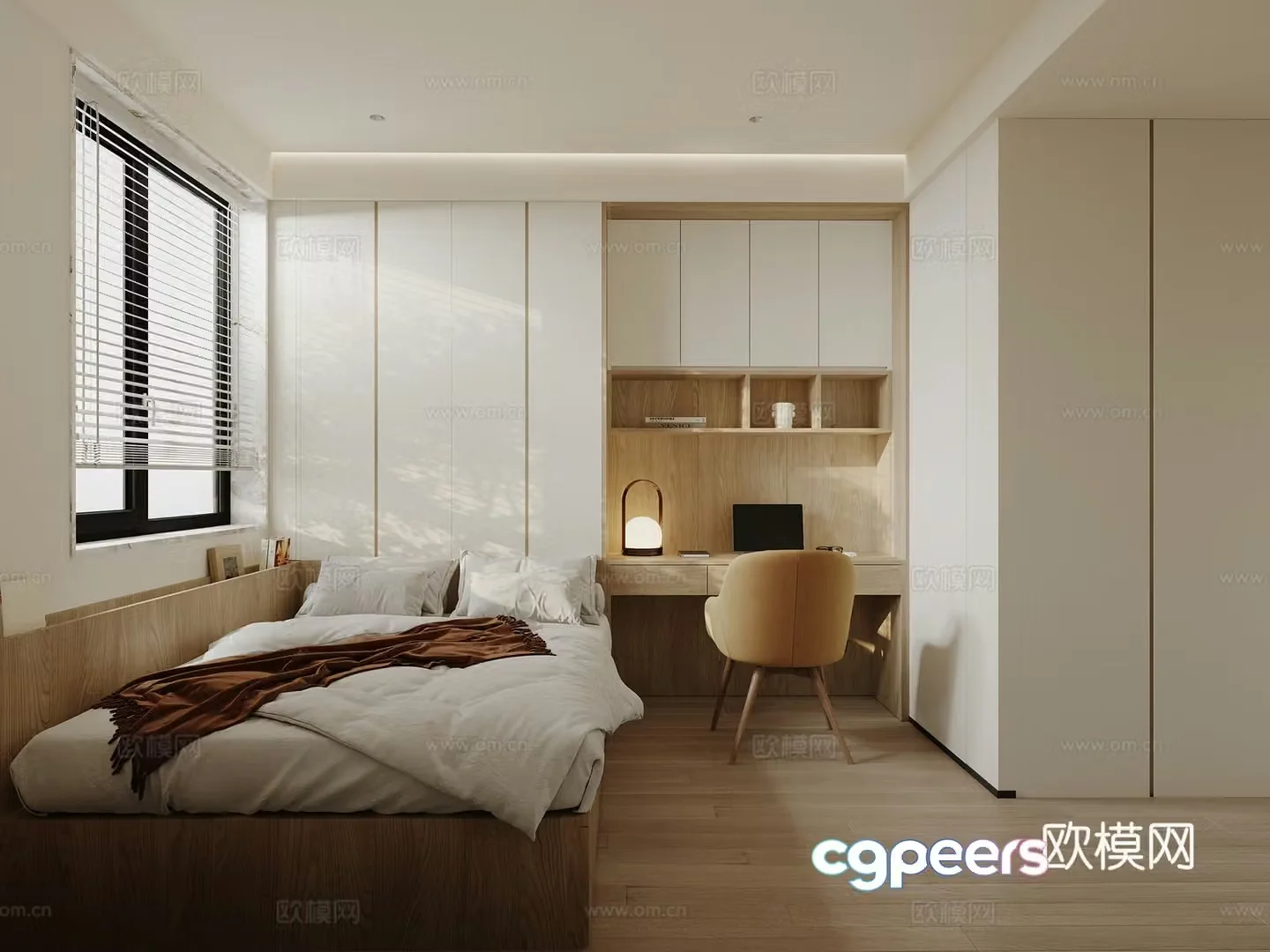 Modern tatami bedroom 3d model