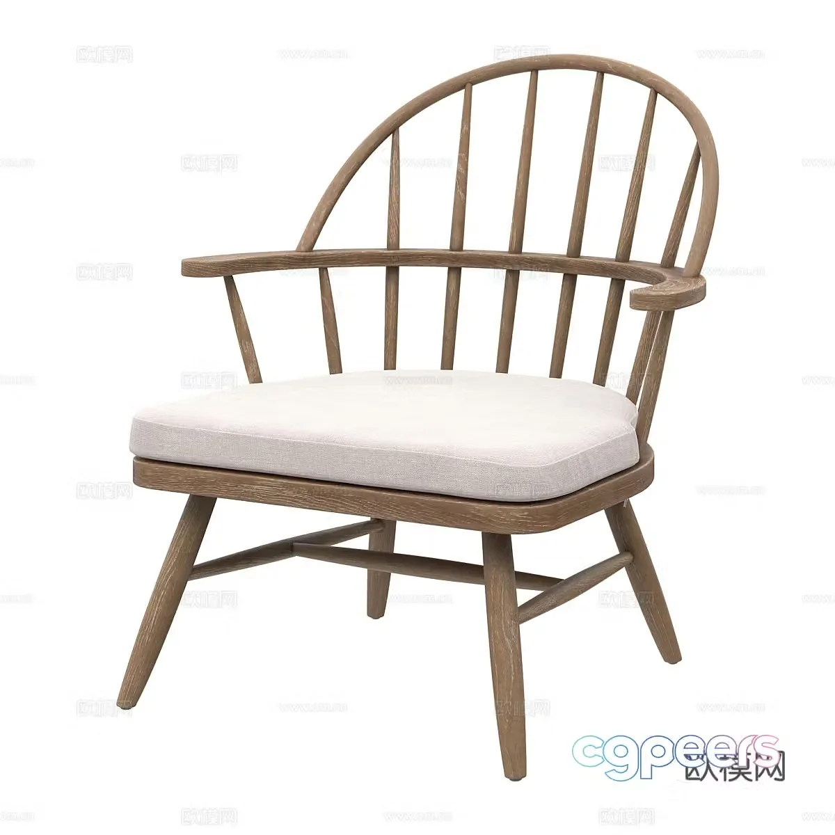 Nordic simple single sofa single sofa simple sofa casual sofa living room sofa 3d model