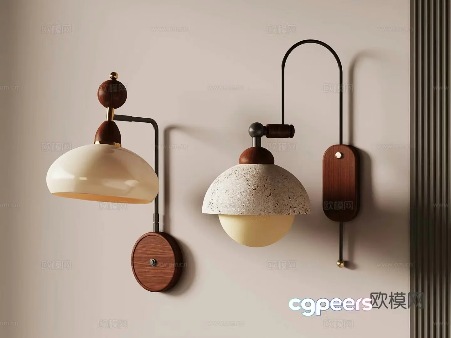 French medieval wall light 3D model
