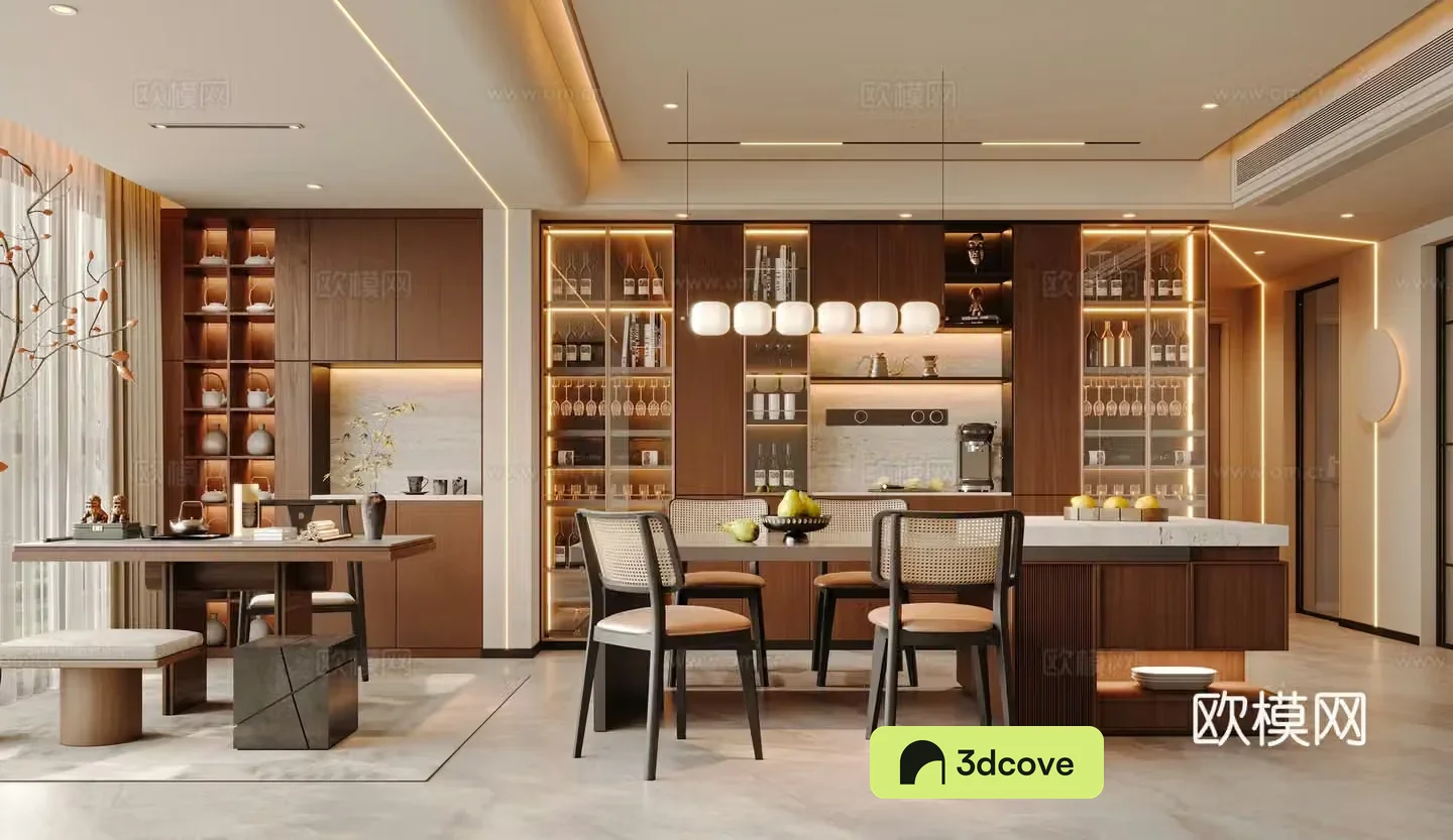 Middle style restaurant Nakadao restaurant 3D model