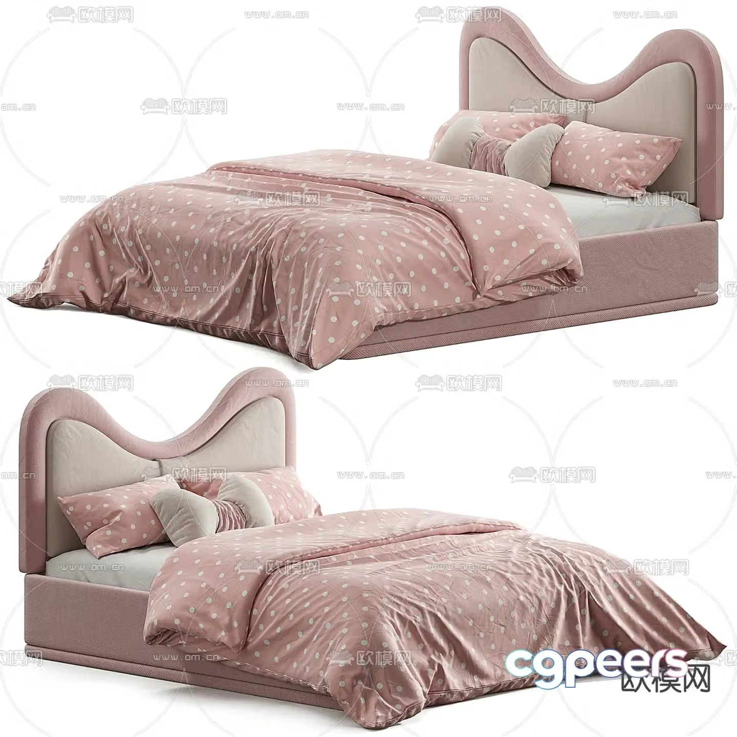 children’s bed princess bed girl’s bed 3d model