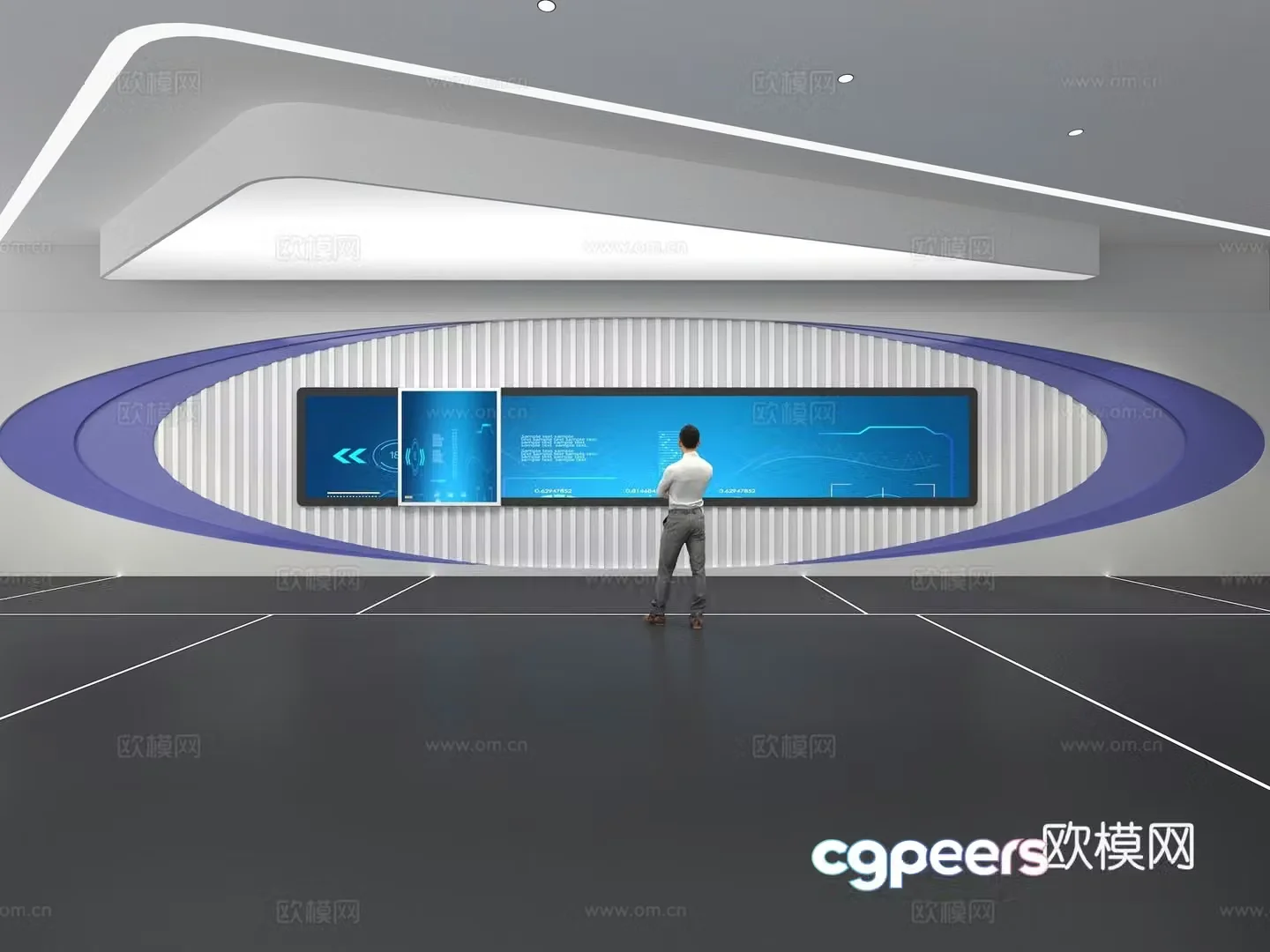 Cultural wall Corporate culture wall Display wall Sliding screen Exhibition hall Campus culture Corridor 3D model