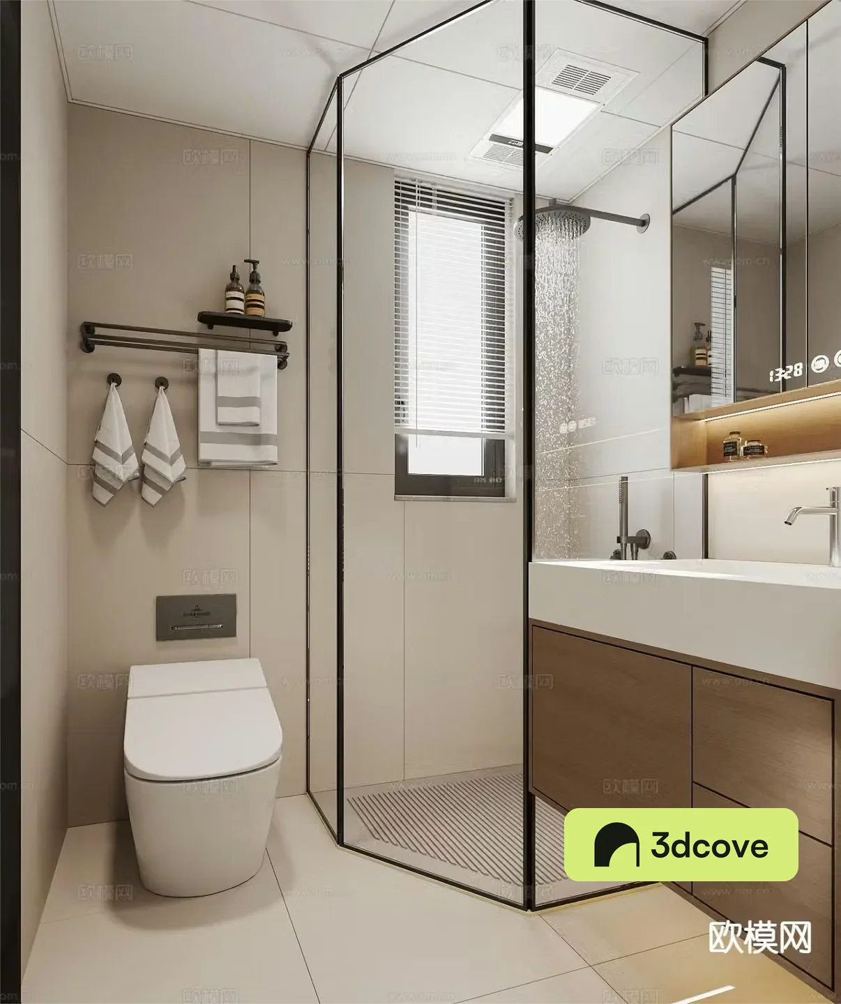 Modern bathroom wet and dry separation