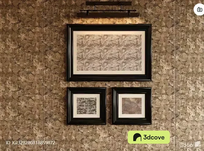 Two Black Picture Frames On A Textured Wall