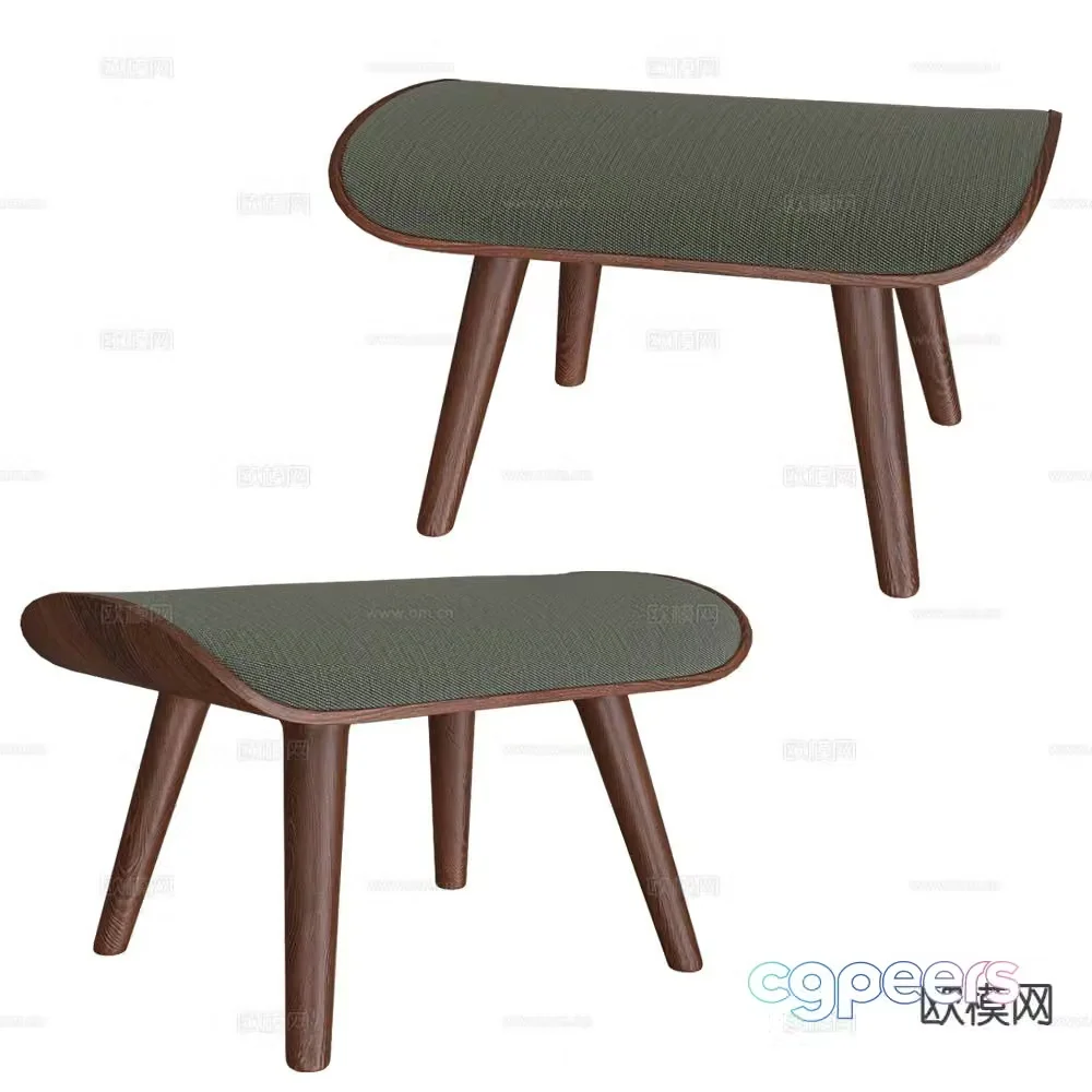 Moooi Nordic stool low stool 3d model