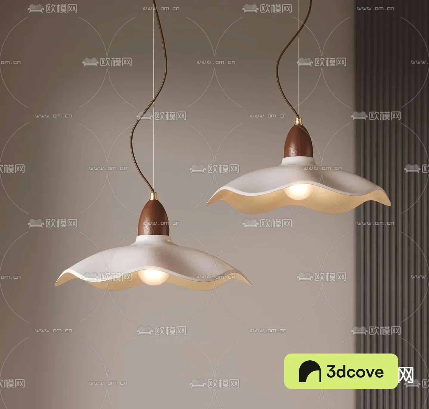 Wabi-sabi style art chandelier