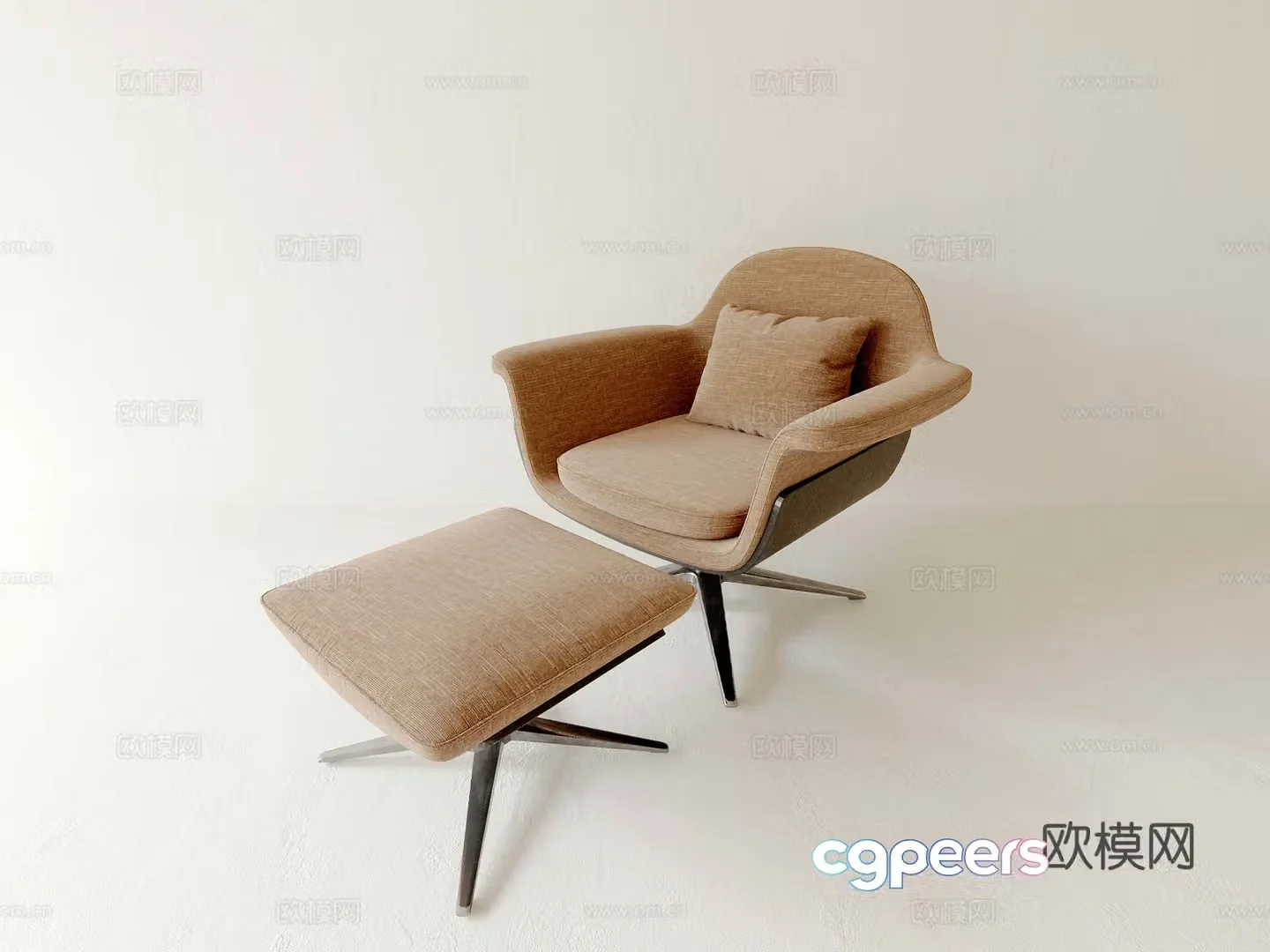 Single chair recliner office chair leisure chair 3d model