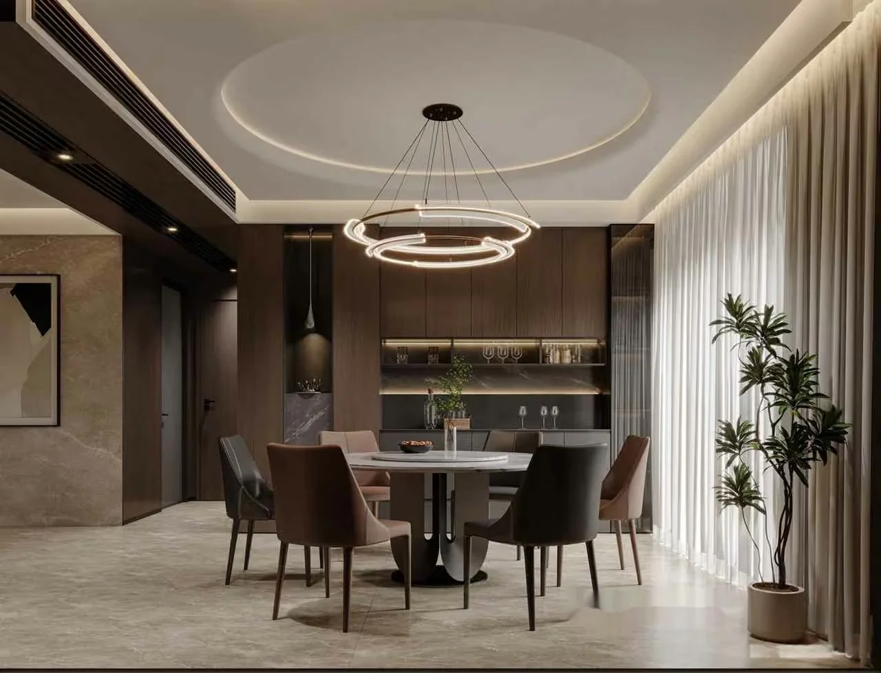 Modern Dining Room 3D Model – 16858 – CORONA Render