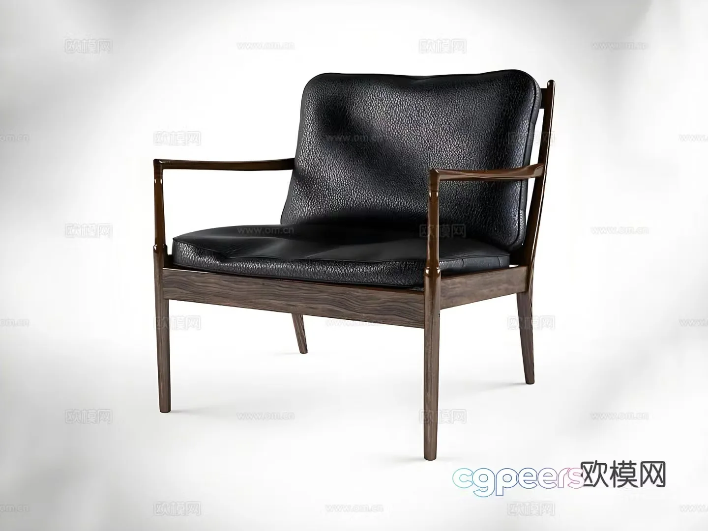 Medieval style chair leisure chair 3d model