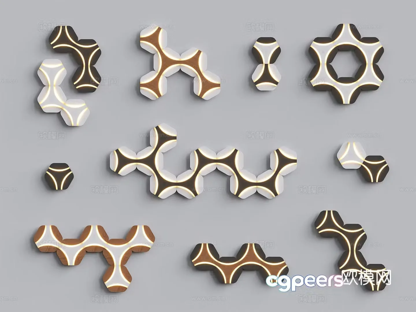 Modern minimalist wall lamp 3d model