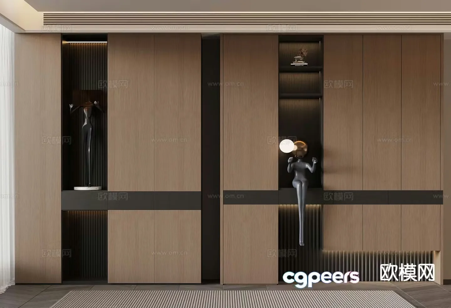 Italian style shoe cabinet partition shoe cabinet entrance shoe cabinet top shoe cabinet 3D model