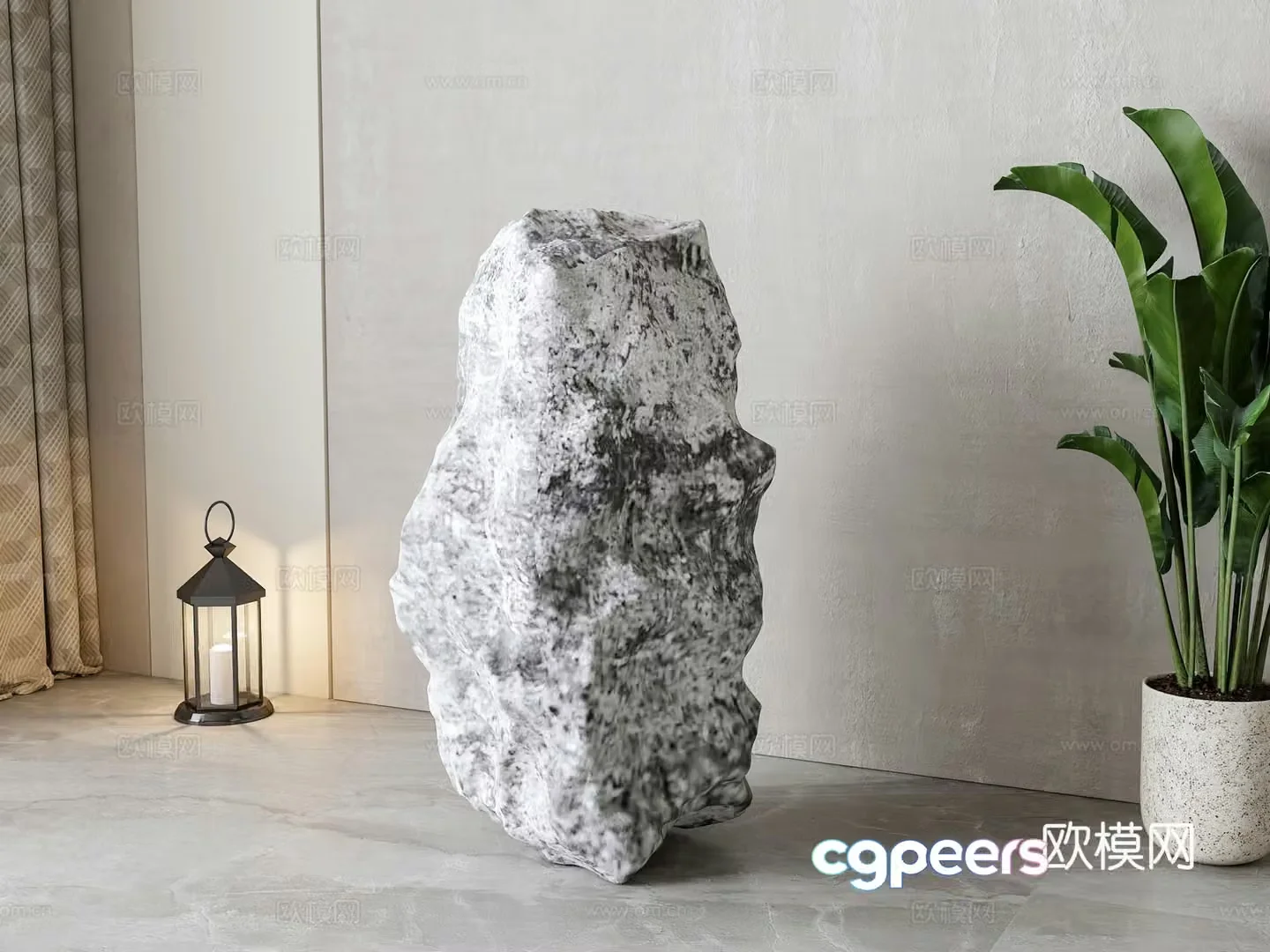 Wasabi Stone Ornament 3D Model