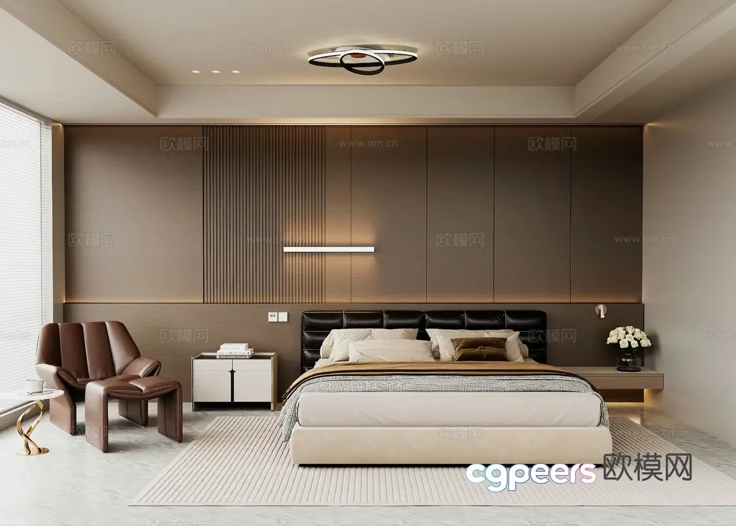 Italian style bedroom master bedroom 3d model