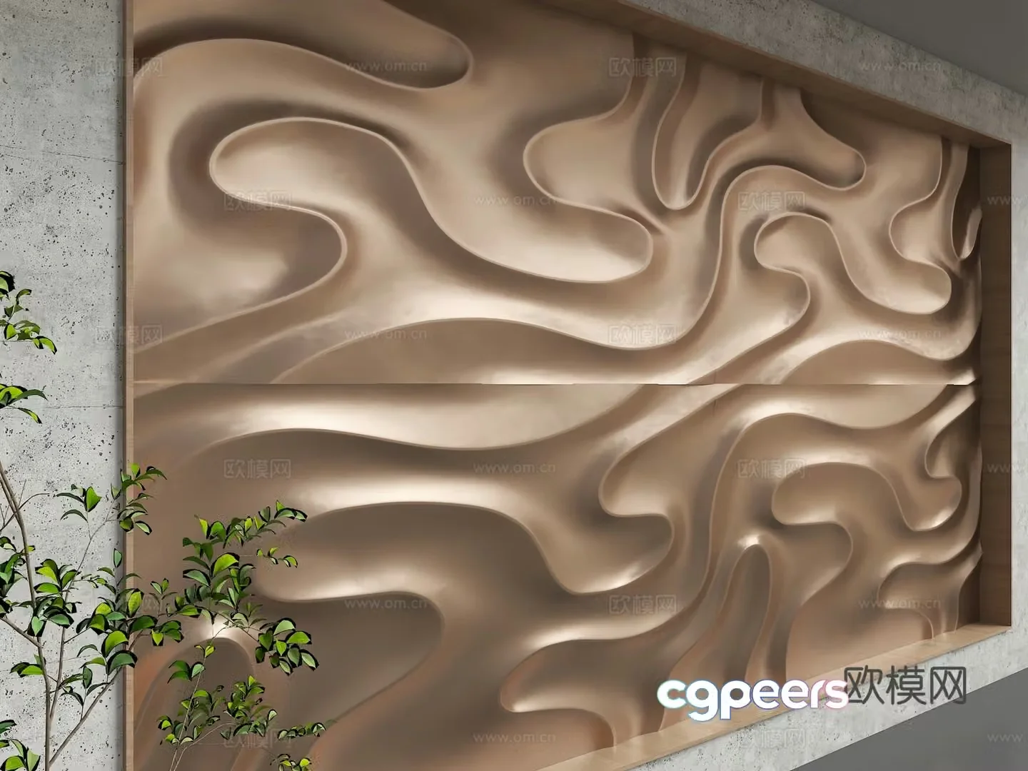 Modern background wall 3d model