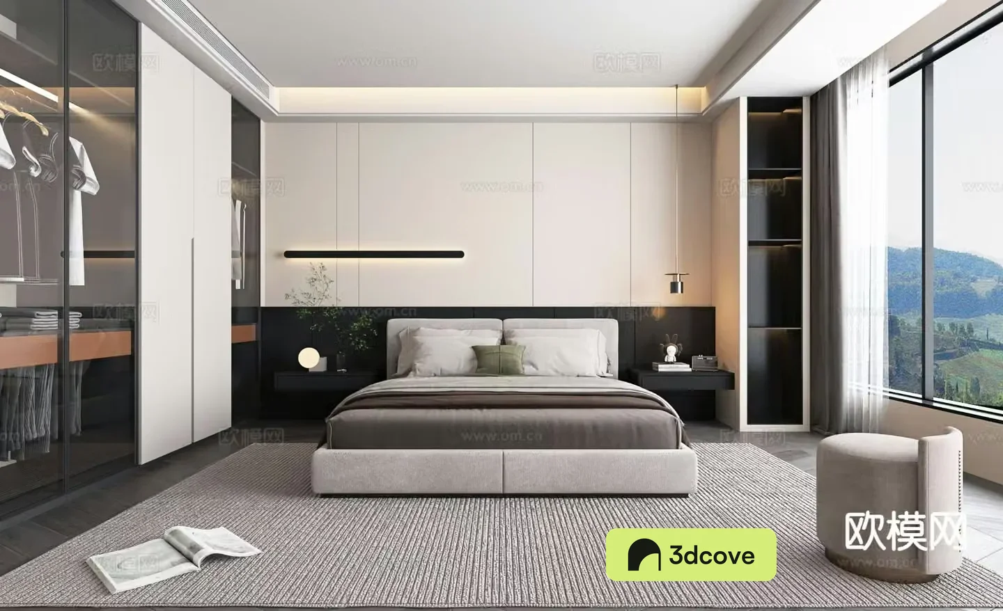 Modern minimalist bedroom large flat bedroom master bedroom