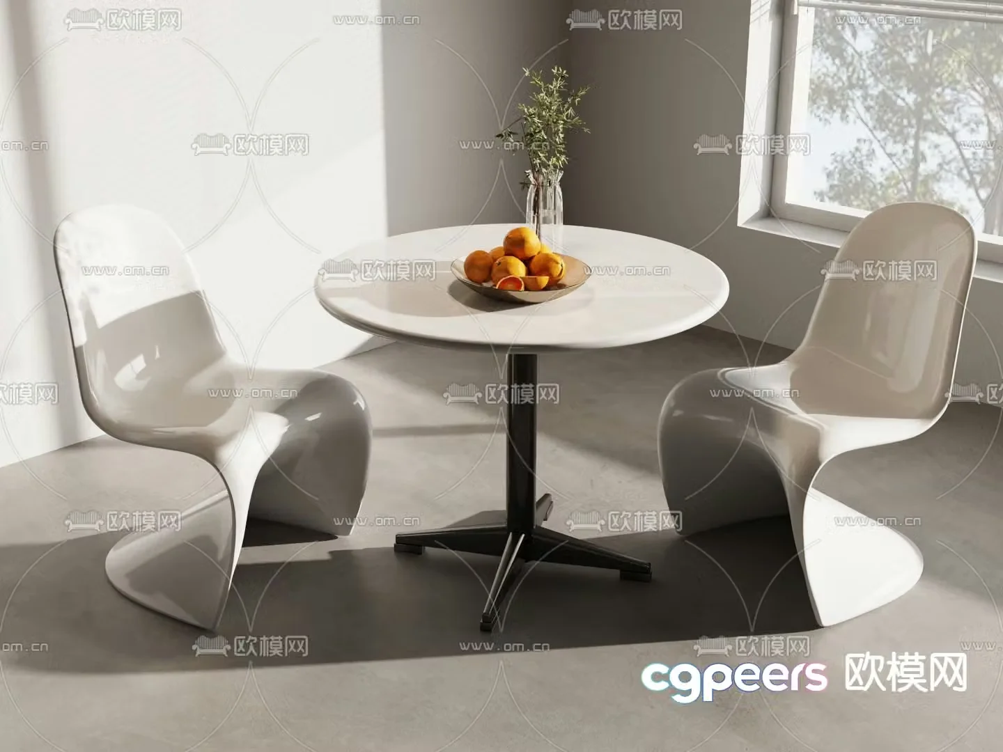 Leisure tables and chairs Negotiation tables and chairs 3d model