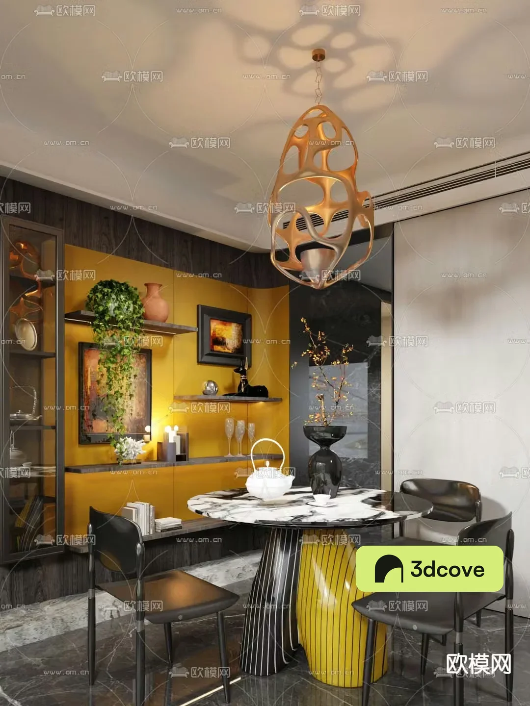 Dimensional design postmodern restaurant