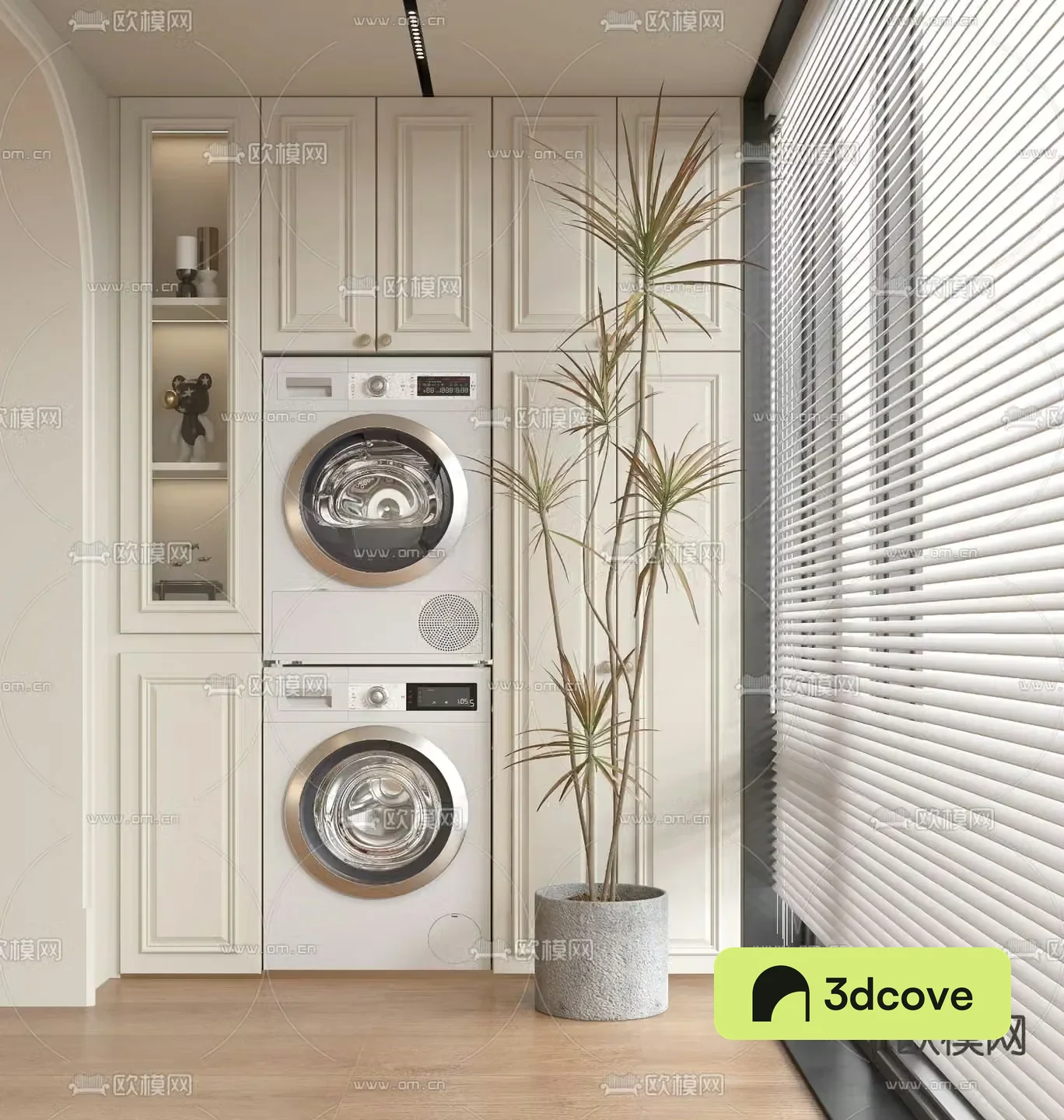 French balcony cabinet laundry cabinet