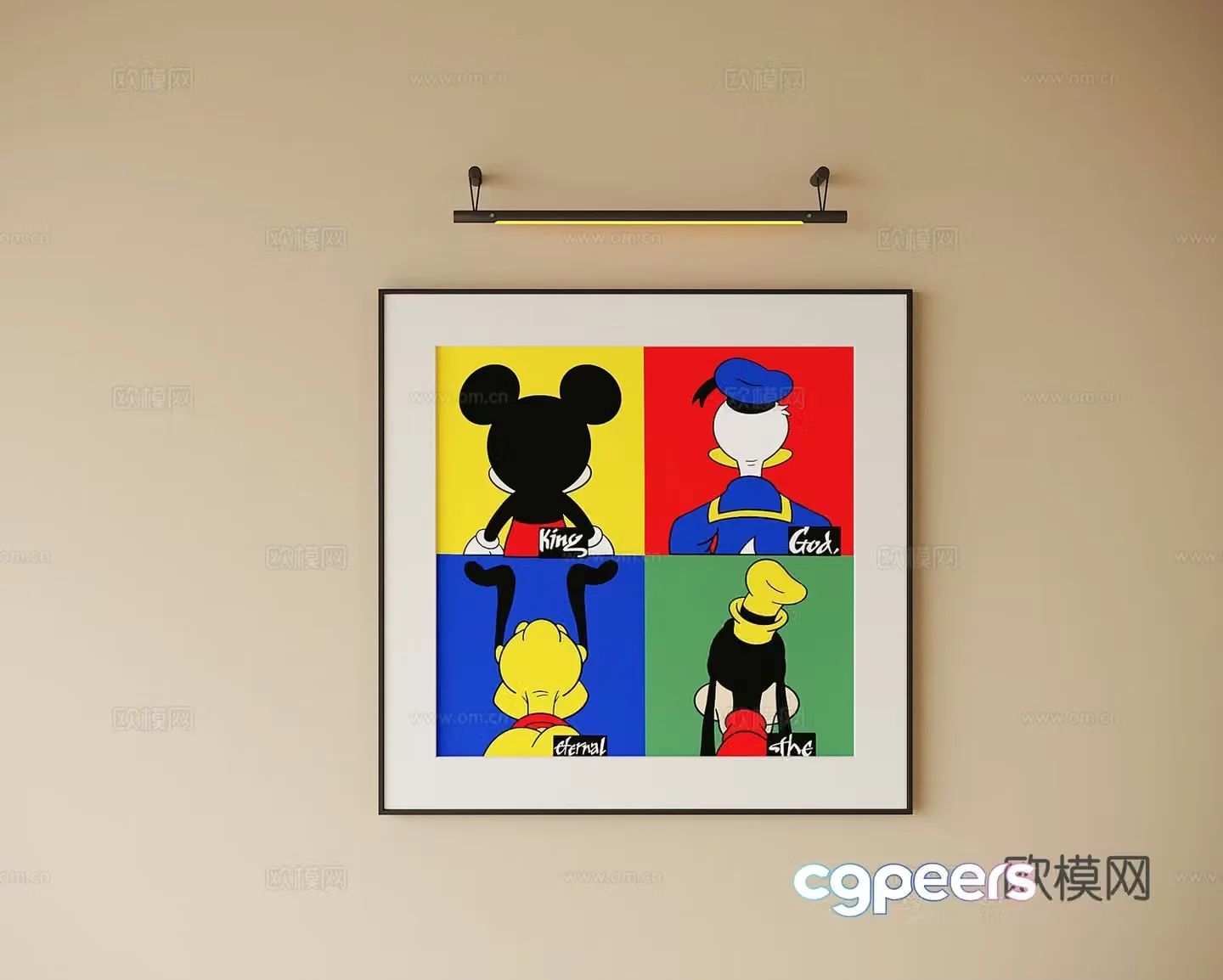 Modern children’s hanging paintings decorative paintings 3d model