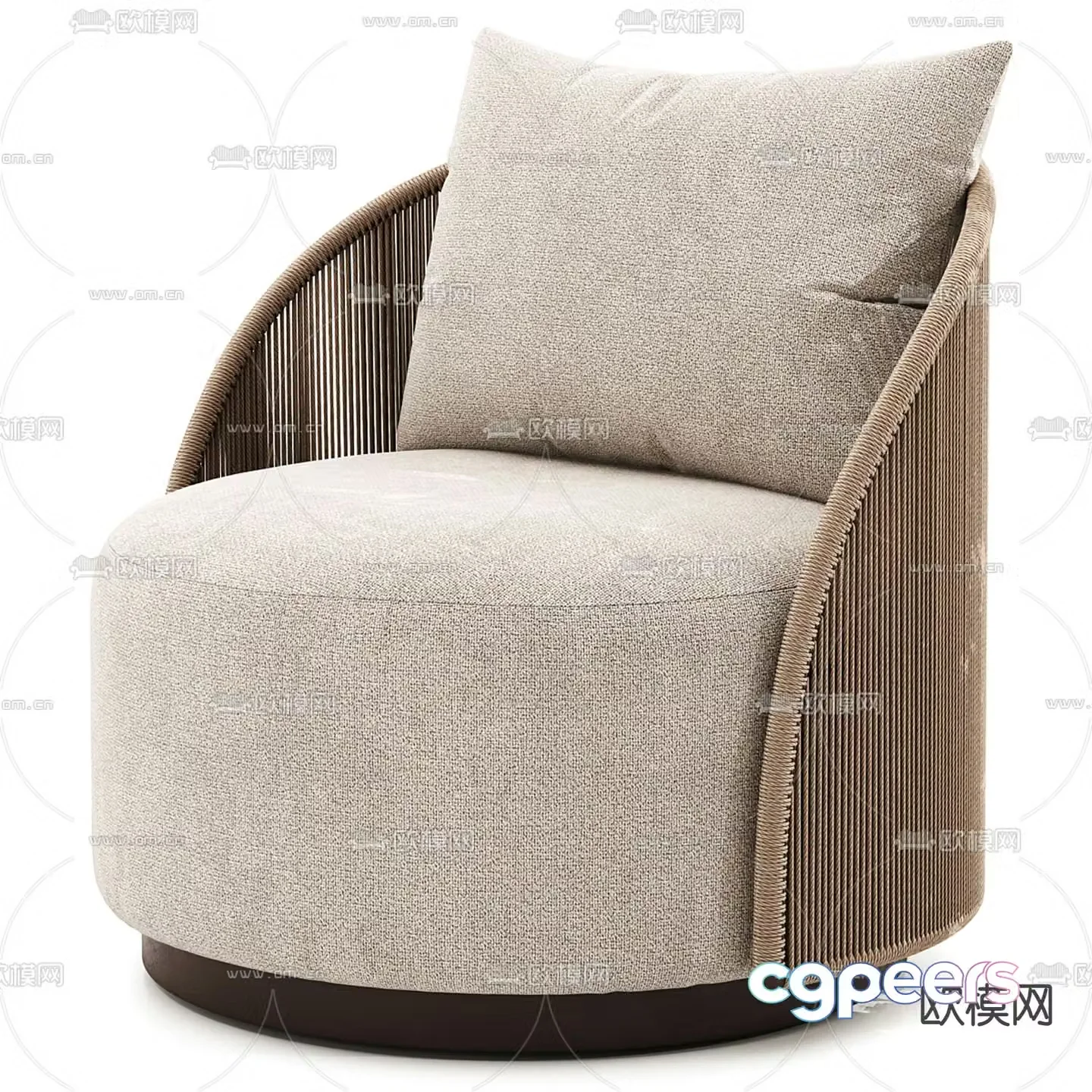 Single sofa leisure sofa 3d model