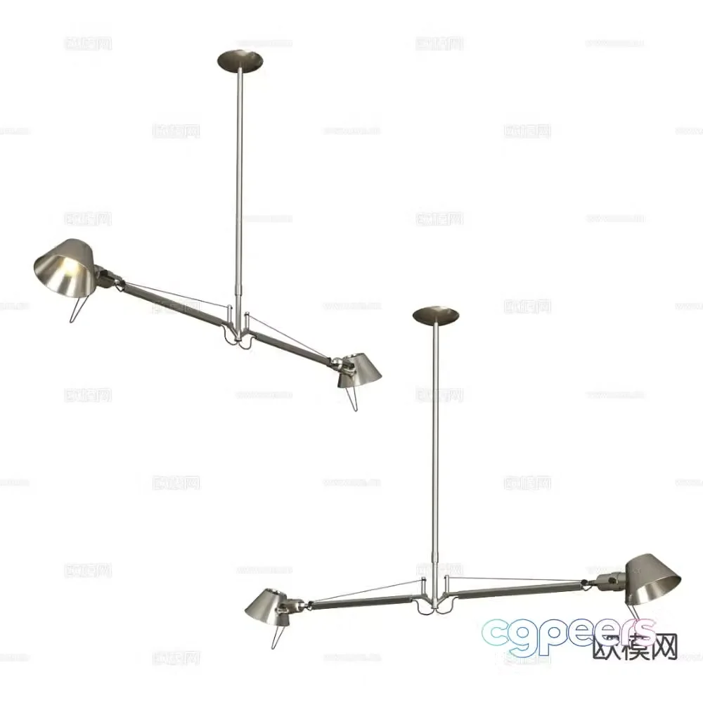 Artemide metal chandelier 3d model