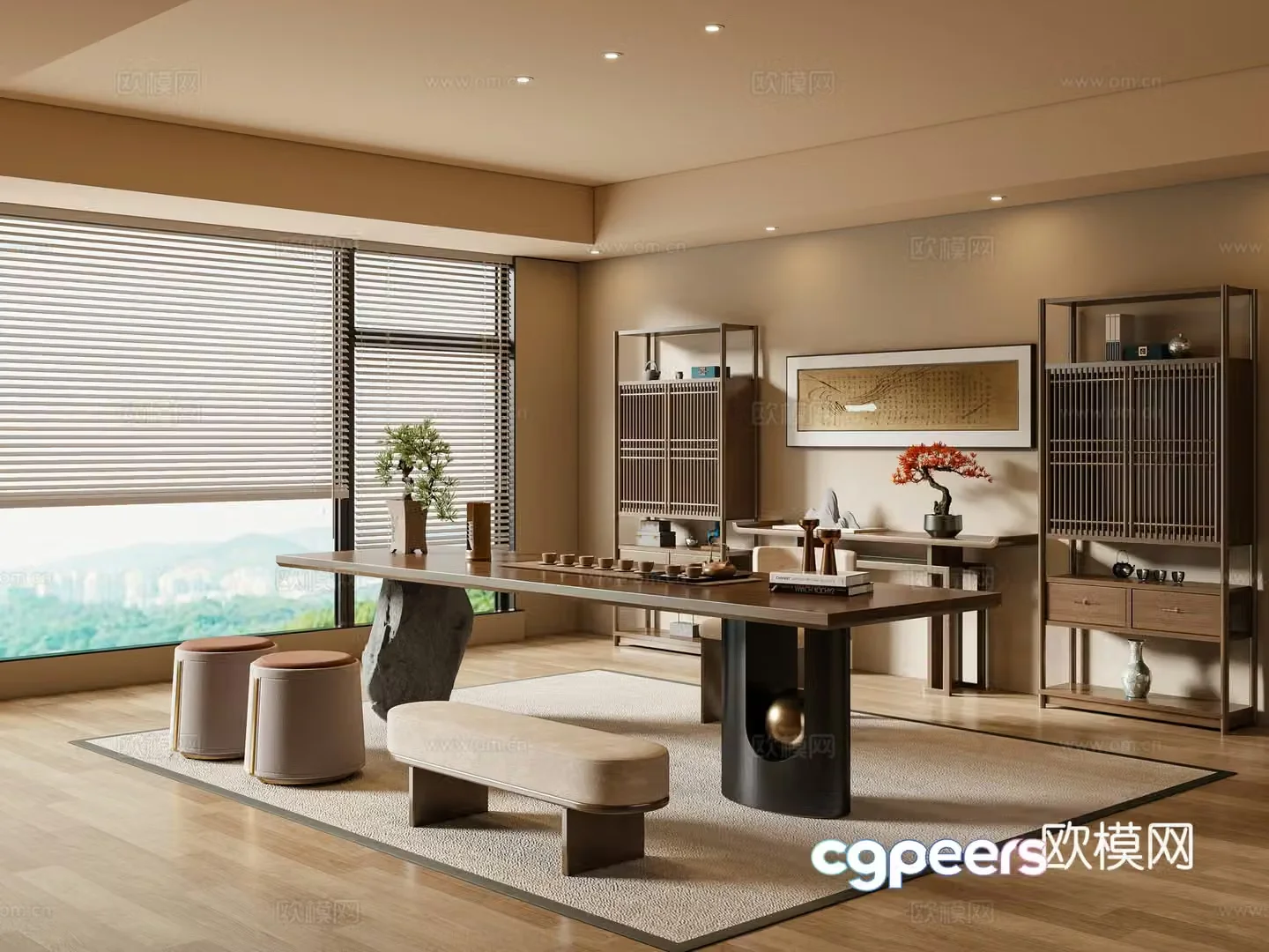 New Chinese tea room 3D model