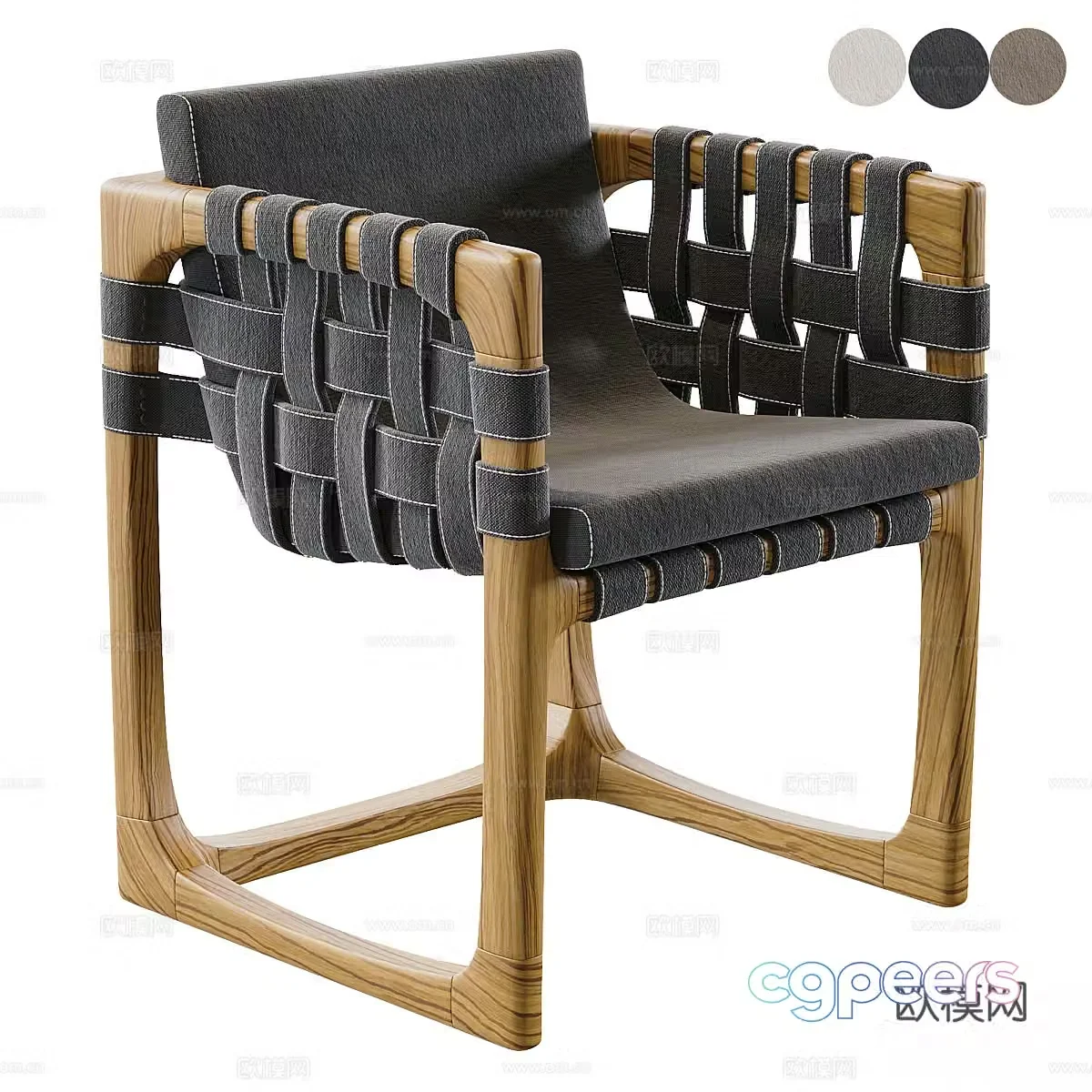 New Chinese style leisure chair 3d model