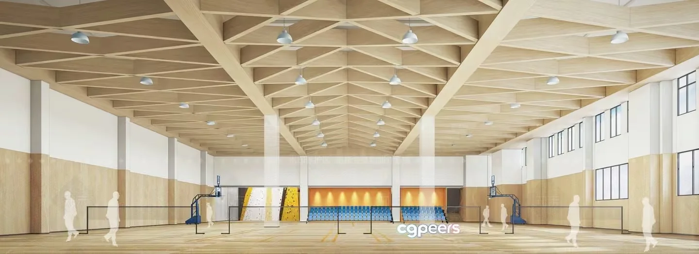 Wooden Gymnasium 3D Model – 13143 – VRAY Render