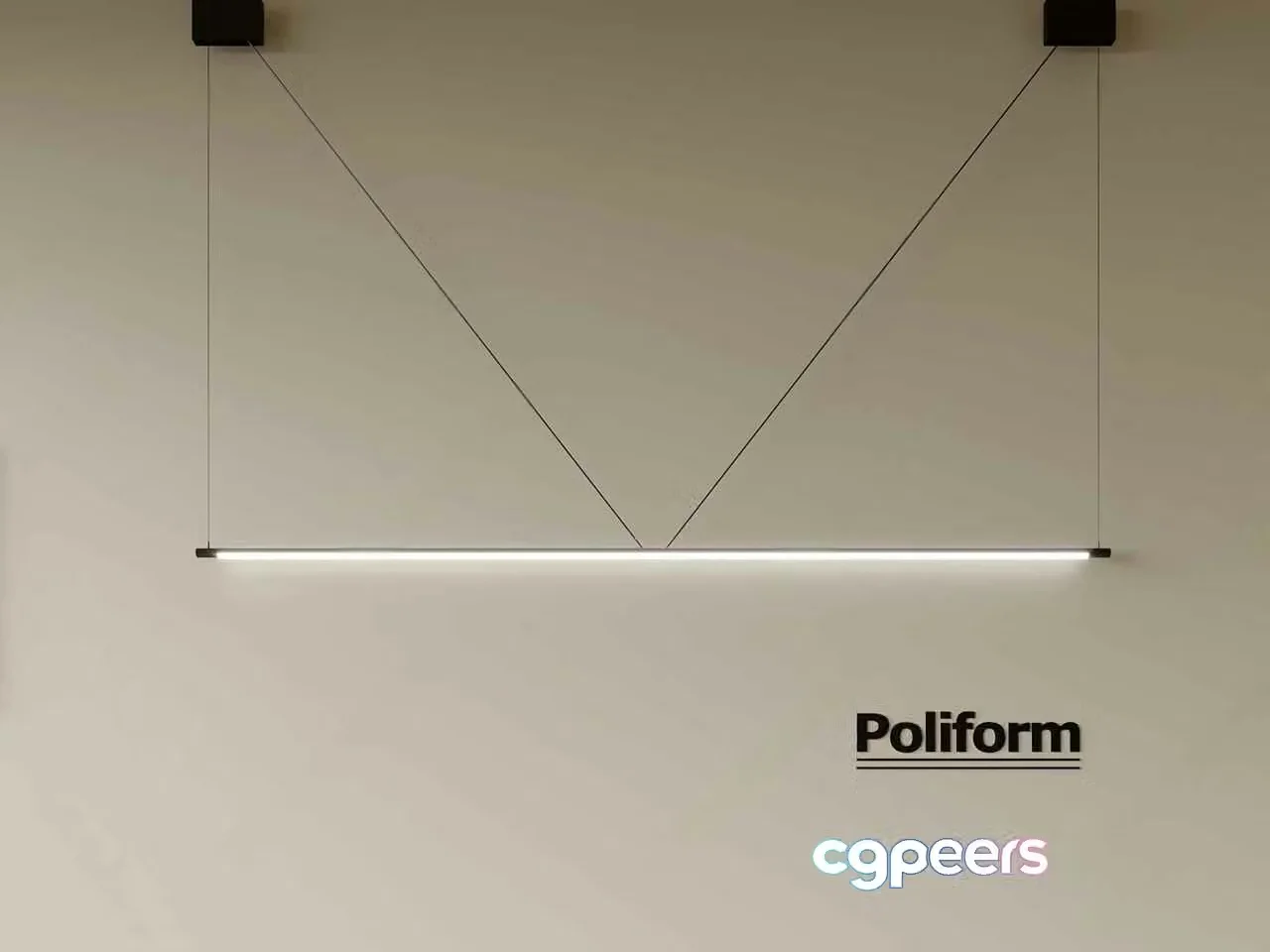 Minimalist Light Fixture 3D Model – 8881 – VRAY Render