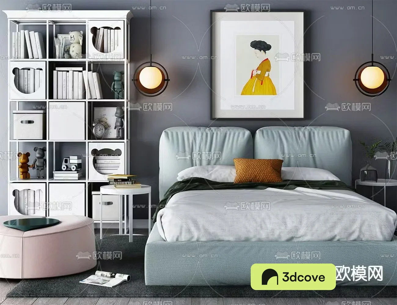 Modern double bed