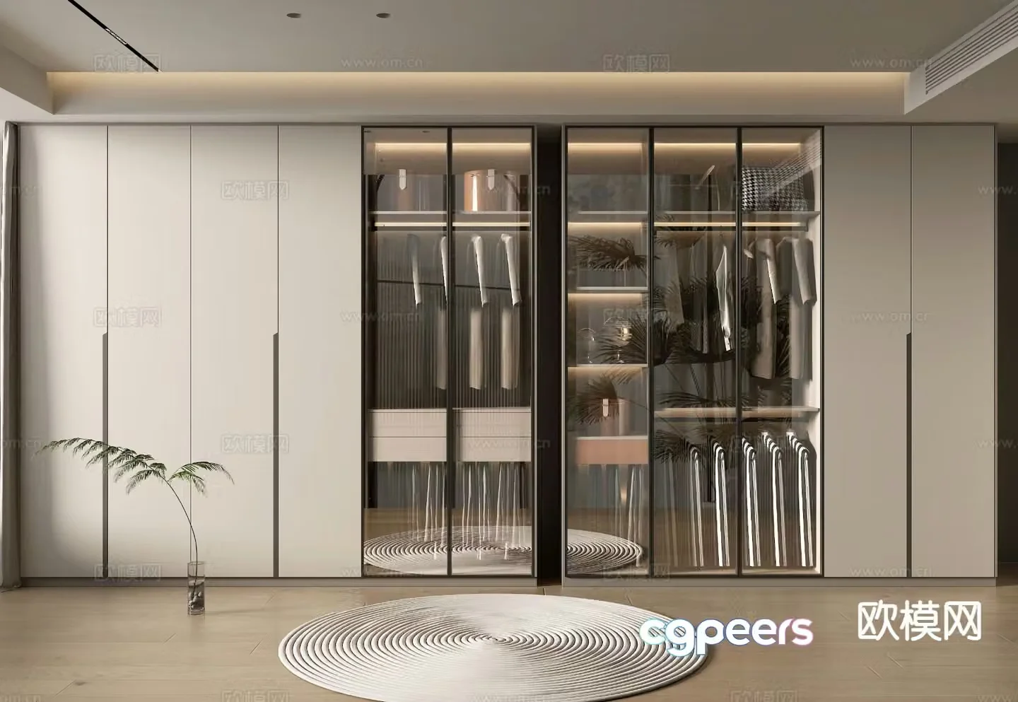 modern wardrobe wardrobe 3d model