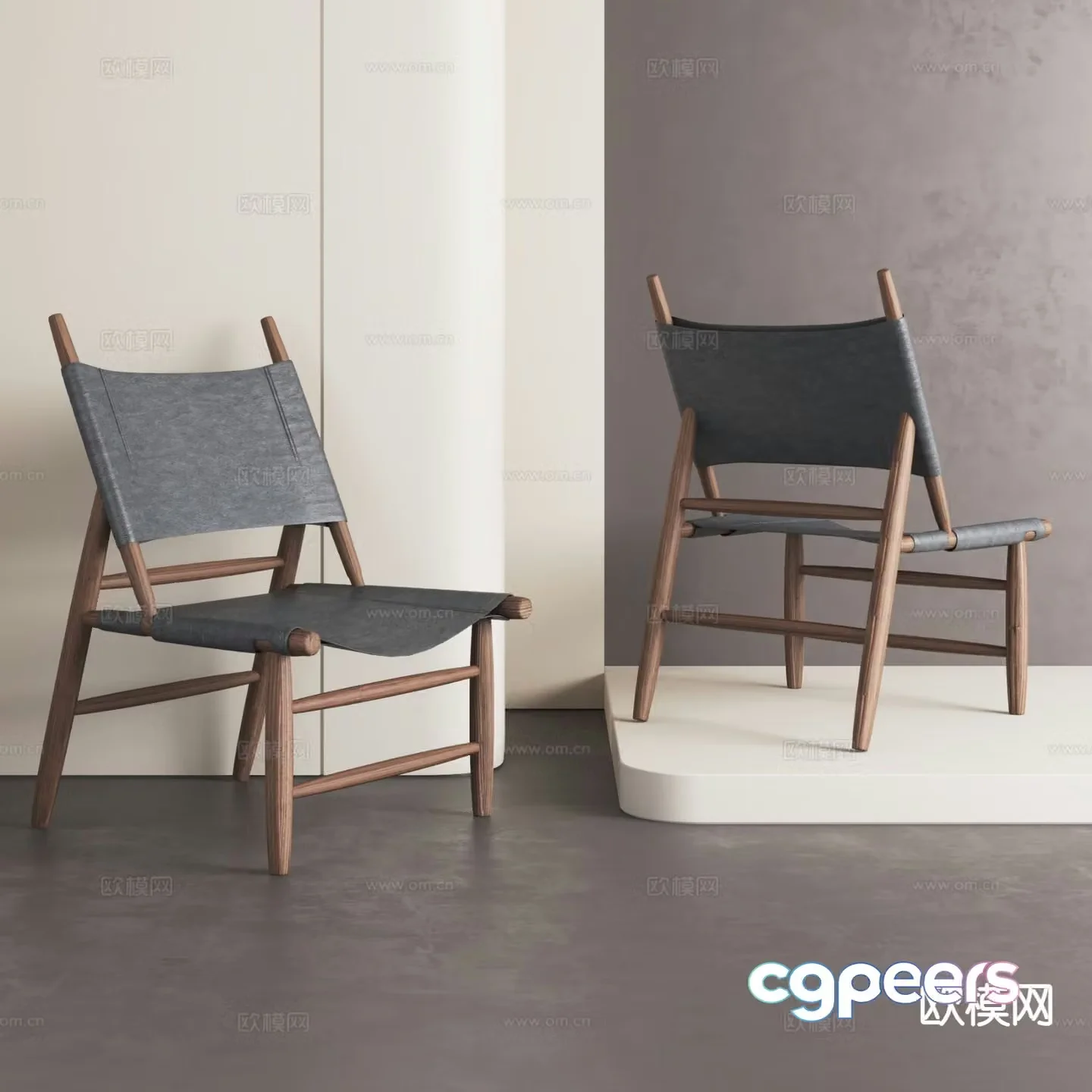 Medieval style leisure chair retro style chair 3d model