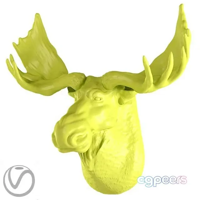 3ds Max Free – Gypsum moose head
