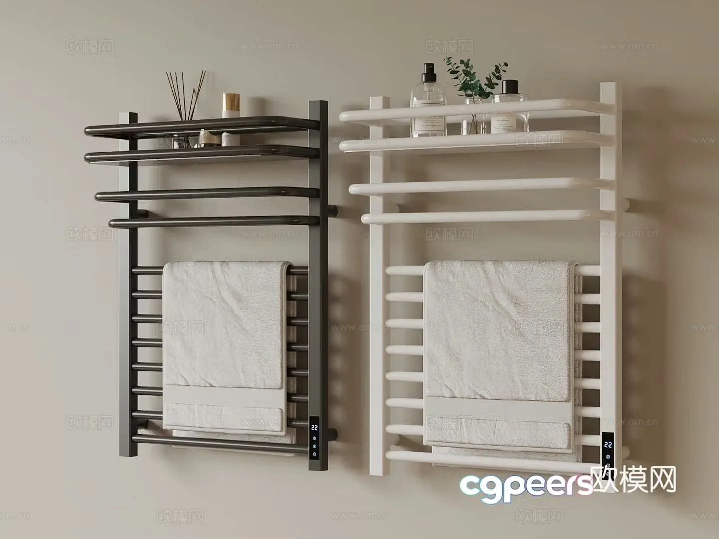 Modern towel rack 3d model