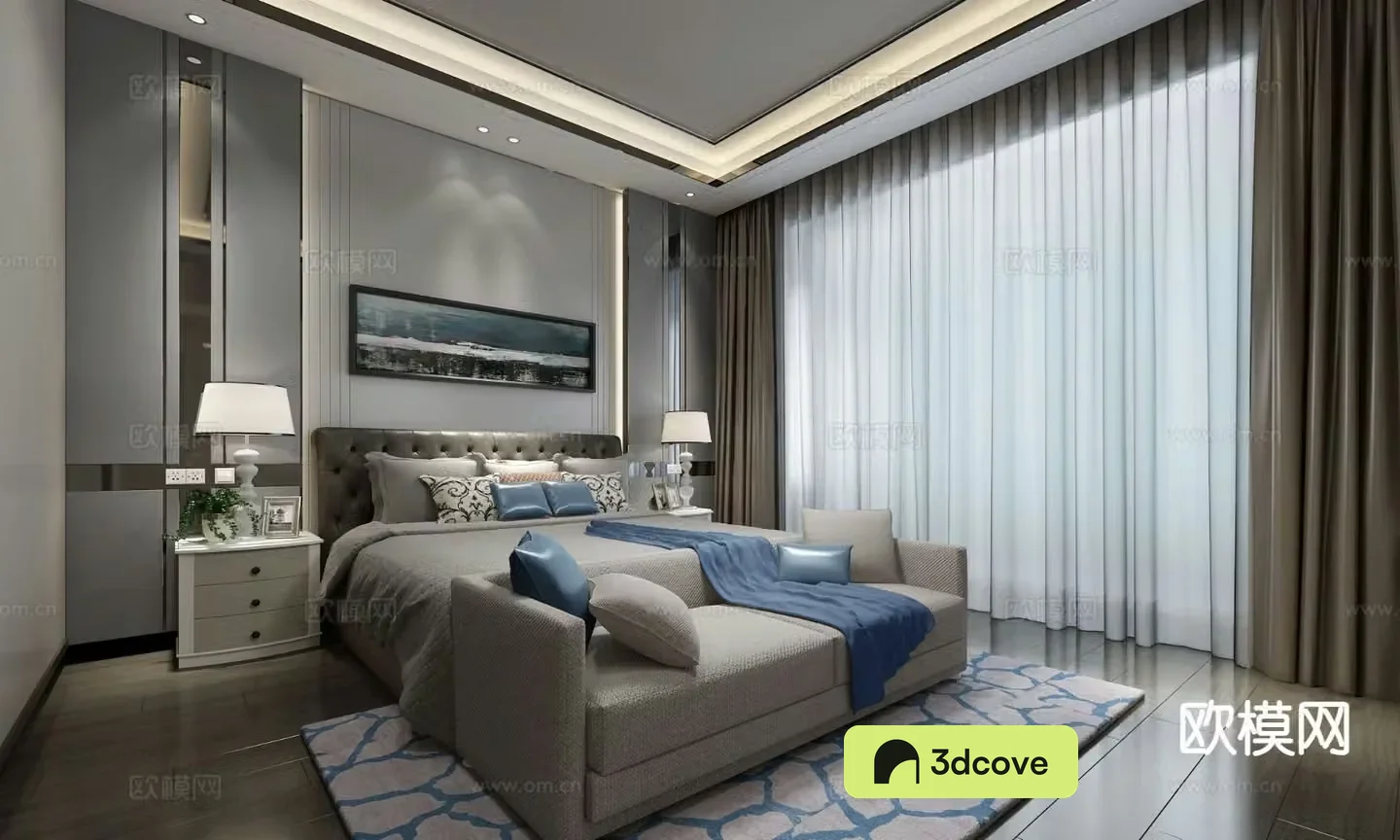 Simple European bedroom master bedroom