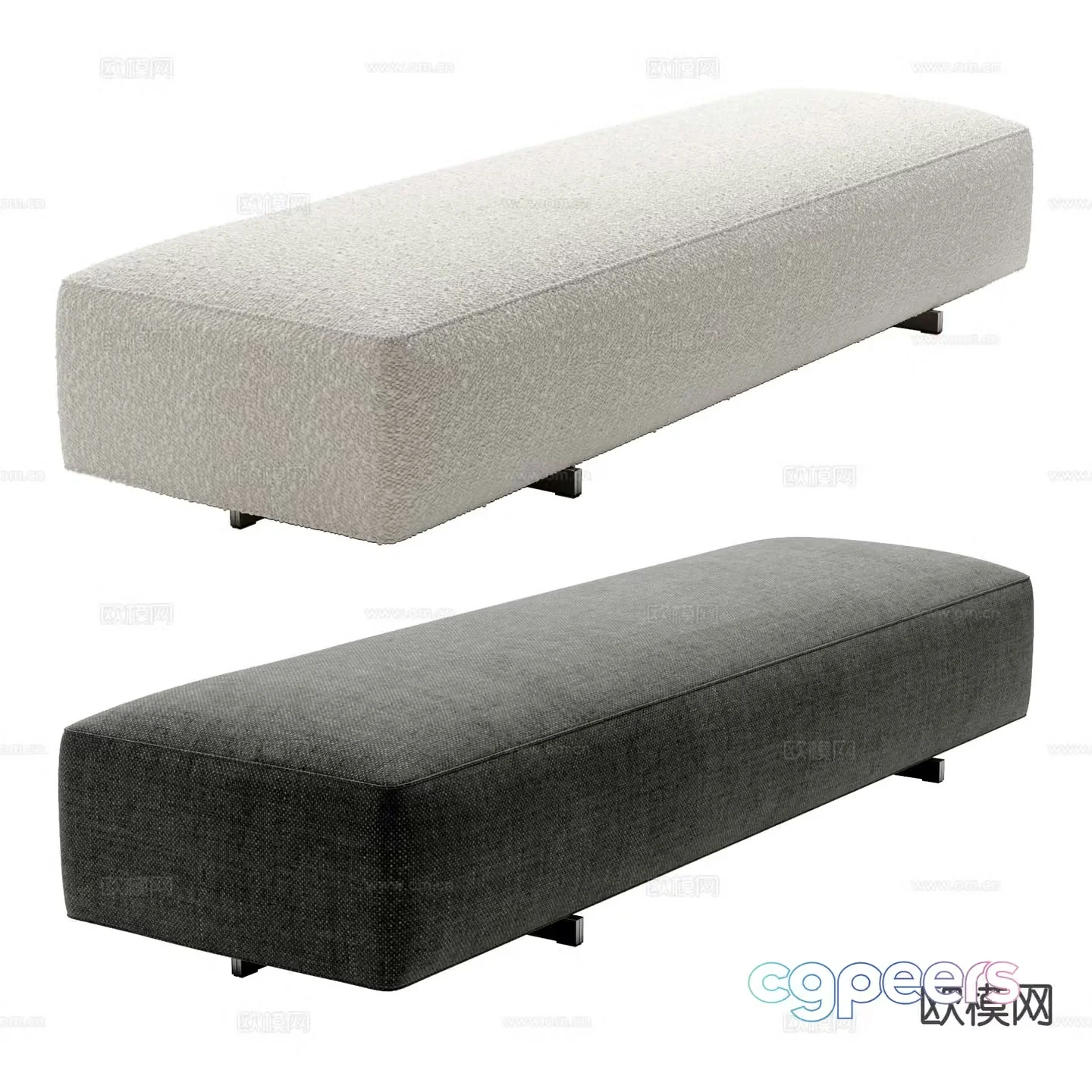 modern sofa bench bench stool 3d model