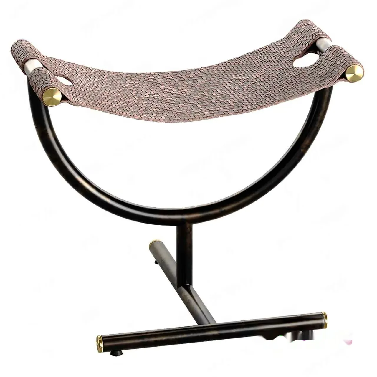 A Low Stool With A Woven Seat And Metal Legs 3D Model – 4185 – CORONA Render