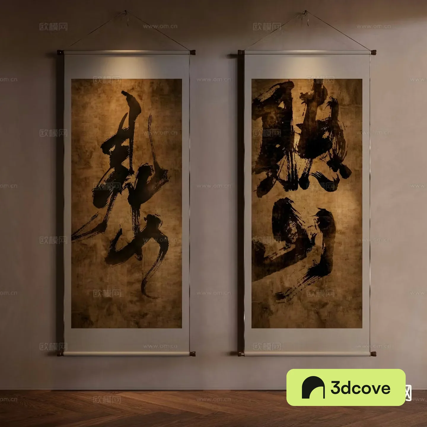 New Chinese style decorative painting scroll painting calligraphy
