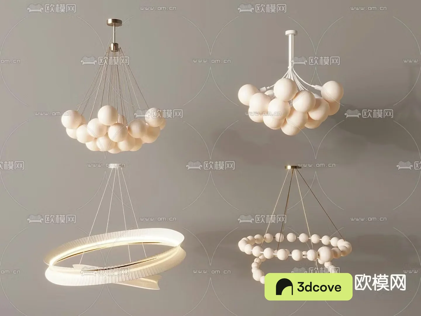 Cream style chandelier spherical chandelier ring chandelier